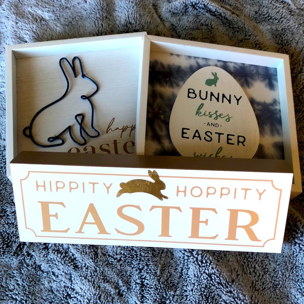 Set of Three Wood Easter Signs